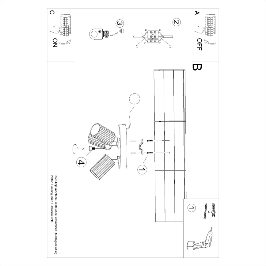Brilagi - LED-spot CRESTO 3xGU10/10W/230V cremefarvet
