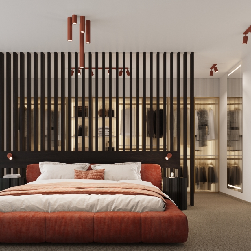 Brilagi - LED-spot CRESTO 3xGU10/10W/230V, rød