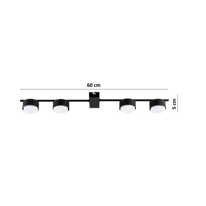 Brilagi - LED-spot MONO 4xGX53/30W/230V sort