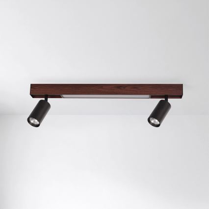 BRILAGI - LED-spot SELE 2xGU10/30W/230V + LED/15W sort/kirsebær dekor