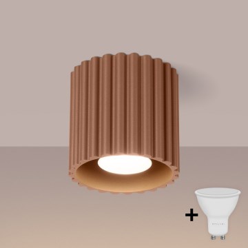 Brilagi - LED spot SFERA 1xGU10/10W/230V Ø 10 cm brun