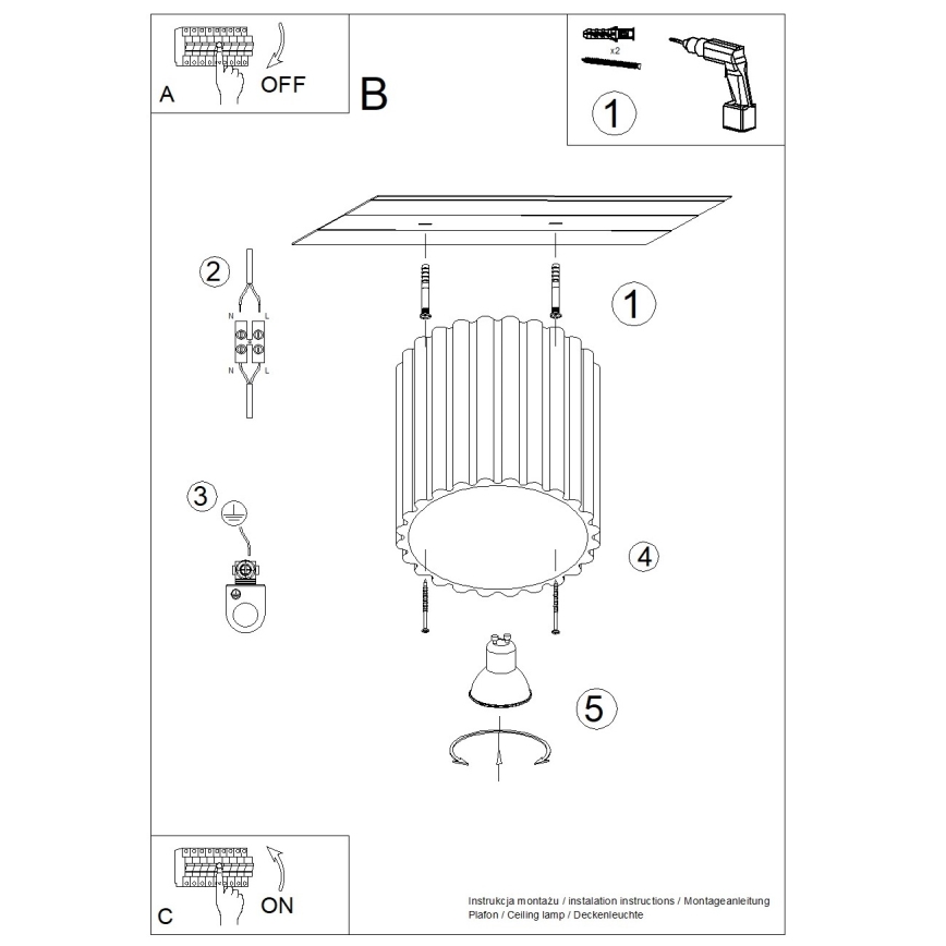 Brilagi - LED-spot SFERA 1xGU10/10W/230V Ø 10 cm hvid