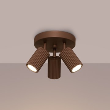 Brilagi - LED-spotarmatur CRESTO 3xGU10/10W/230V brun