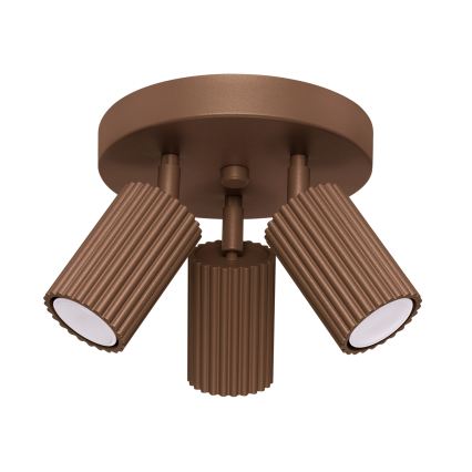 Brilagi - LED-spotarmatur CRESTO 3xGU10/10W/230V brun