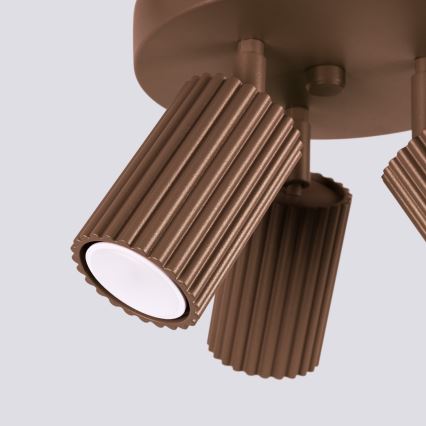 Brilagi - LED-spotarmatur CRESTO 3xGU10/10W/230V brun