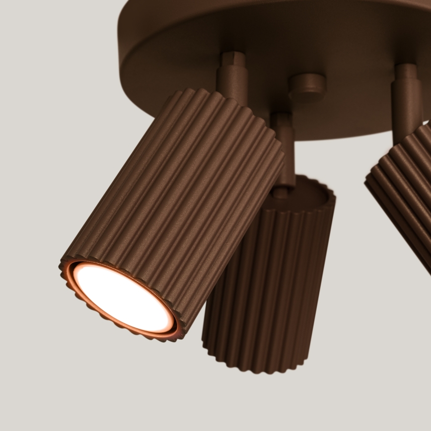 Brilagi - LED-spotarmatur CRESTO 3xGU10/10W/230V brun