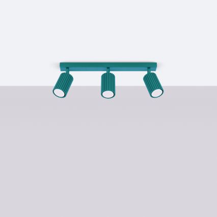 Brilagi - LED-spotarmatur CRESTO 3xGU10/10W/230V turkis