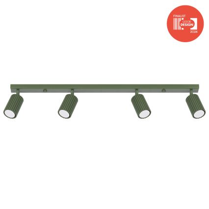 Brilagi - LED-spotarmatur CRESTO 4xGU10/10W/230V grøn