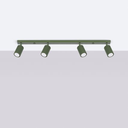 Brilagi - LED-spotarmatur CRESTO 4xGU10/10W/230V grøn