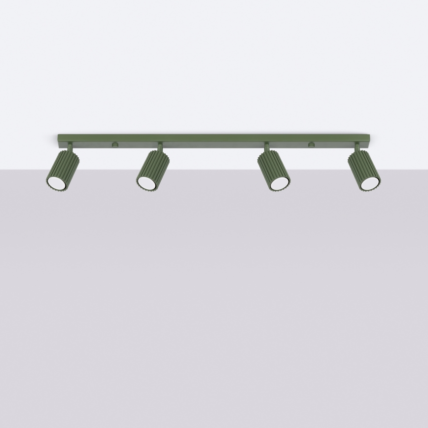 Brilagi - LED-spotarmatur CRESTO 4xGU10/10W/230V grøn