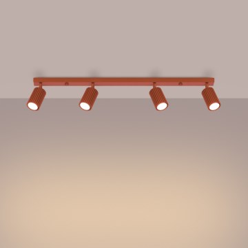 Brilagi - LED-spotarmatur CRESTO 4xGU10/10W/230V rød