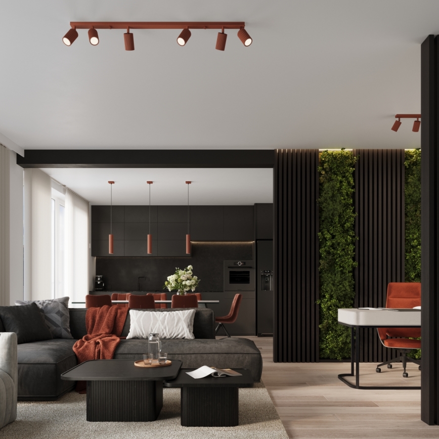 Brilagi - LED-spotarmatur CRESTO 4xGU10/10W/230V rød