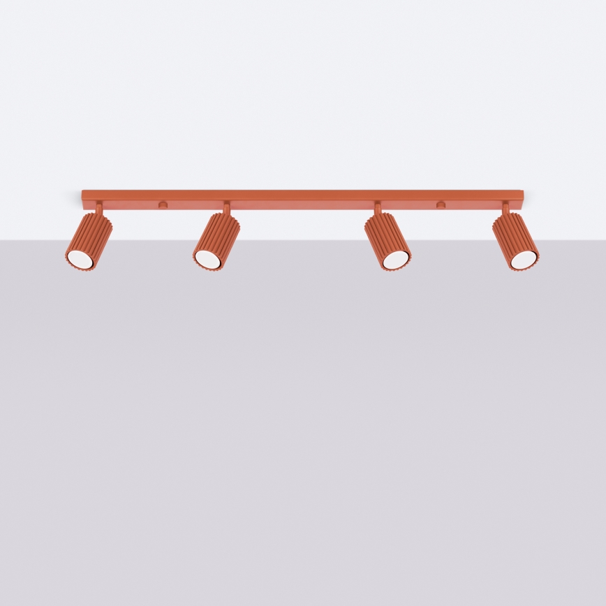 Brilagi - LED-spotarmatur CRESTO 4xGU10/10W/230V rød