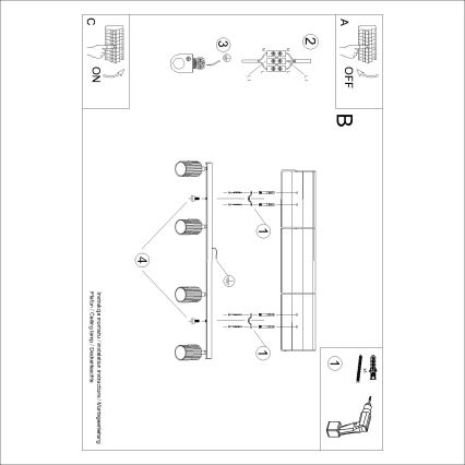 Brilagi - LED-spotarmatur CRESTO 4xGU10/10W/230V rød