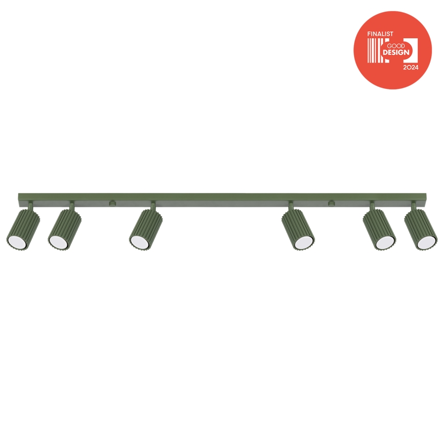 Brilagi - LED-spotarmatur CRESTO 6xGU10/10W/230V grøn