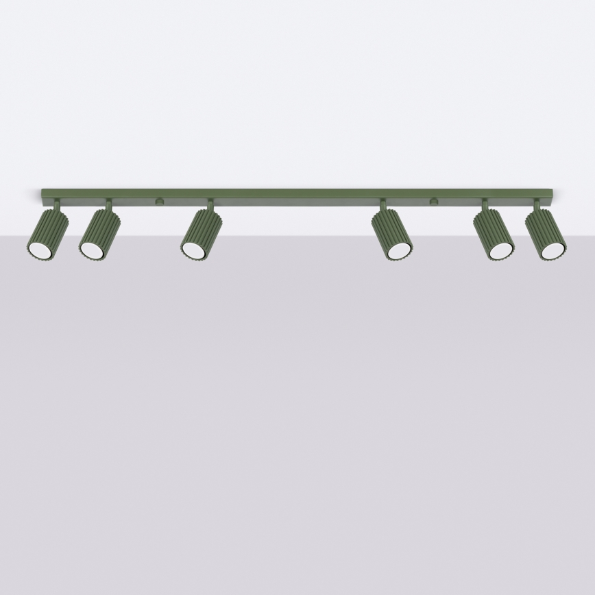 Brilagi - LED-spotarmatur CRESTO 6xGU10/10W/230V grøn