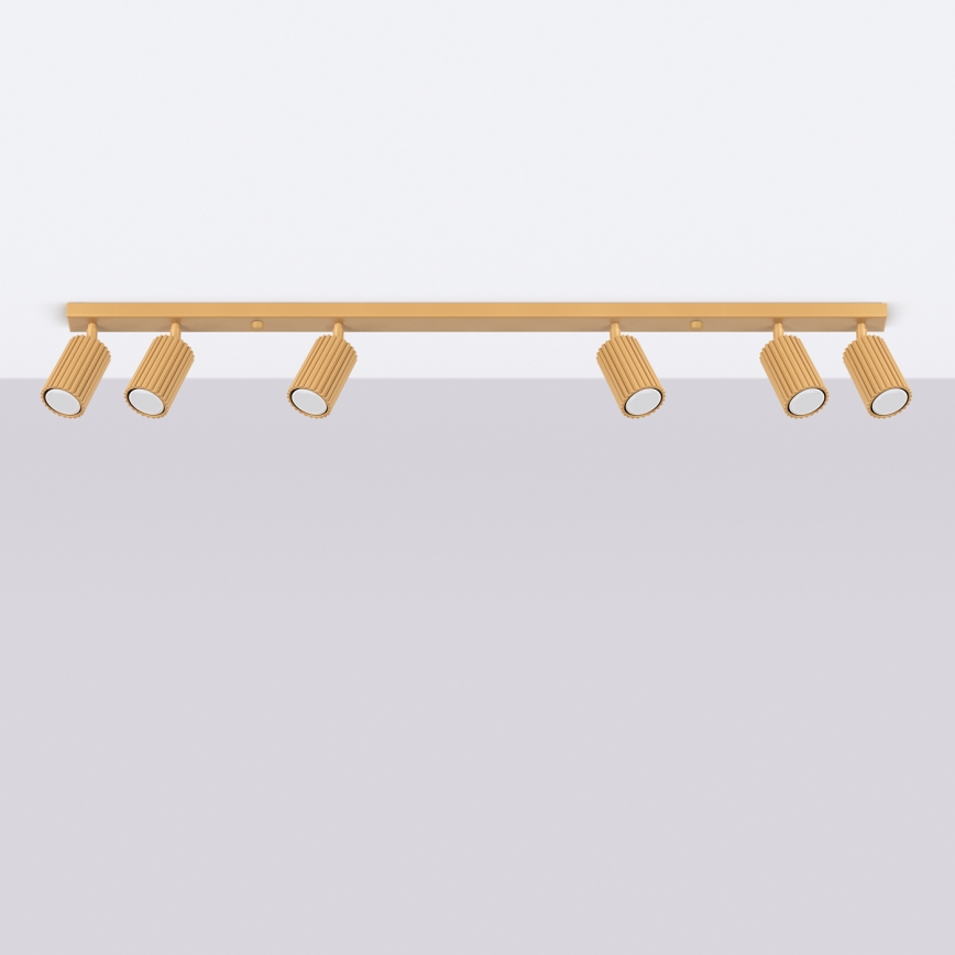 Brilagi - LED-spotarmatur CRESTO 6xGU10/10W/230V guldfarvet