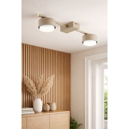 Brilagi - LED-spotarmatur MONO 2xGX53/12W/230V beige