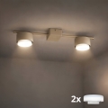 Brilagi - LED spotarmatur MONO 2xGX53/13W/230V beige