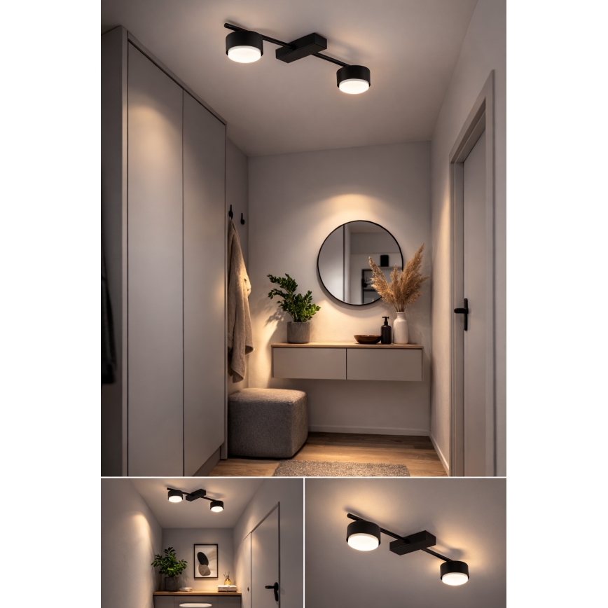 Brilagi - LED spotarmatur MONO 2xGX53/30W/230V sort