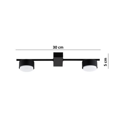 Brilagi - LED spotarmatur MONO 2xGX53/30W/230V sort