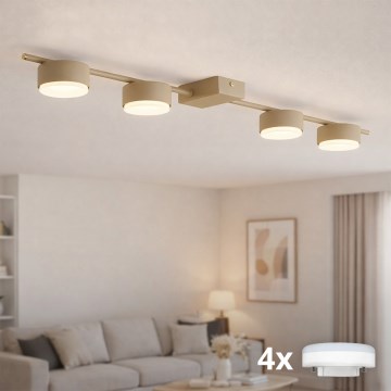 Brilagi - LED spotarmatur MONO 4xGX53/30W/230V beige