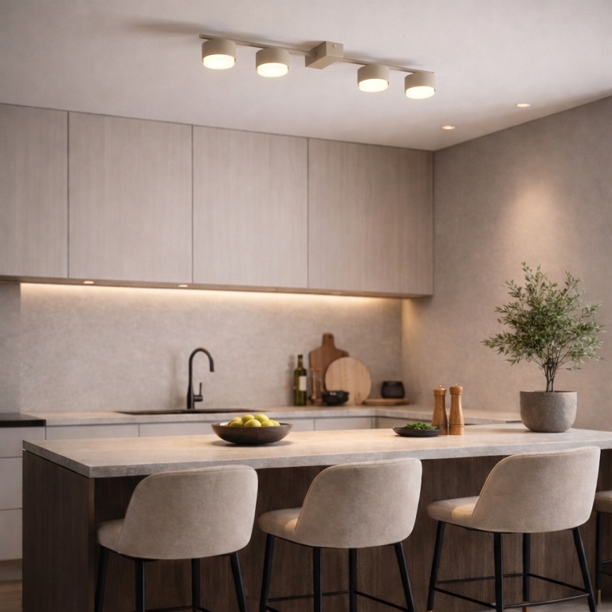 Brilagi - LED spotarmatur MONO 4xGX53/30W/230V beige