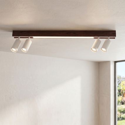 BRILAGI - LED-spotarmatur SELE 4xGU10/30W/230V + LED/20W hvid/kirsebær-dekor