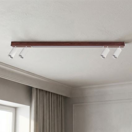 BRILAGI - LED spotarmatur SELE 4xGU10/30W/230V + LED/25W hvid/kirsebær-dekor