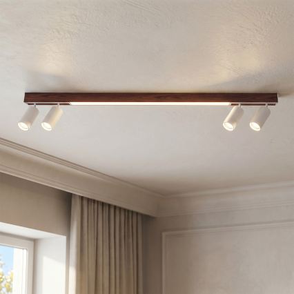 BRILAGI - LED spotarmatur SELE 4xGU10/30W/230V + LED/25W hvid/kirsebær-dekor