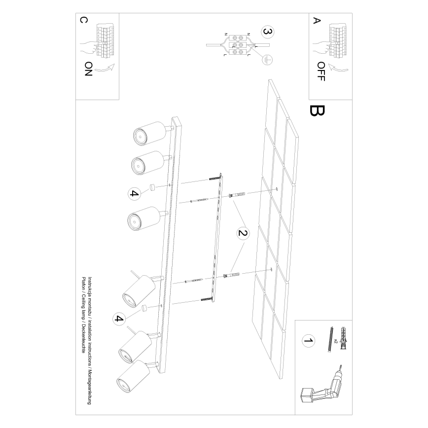 Brilagi -  LED spotlampe ASMUS 6xGU10/7W/230V hvid