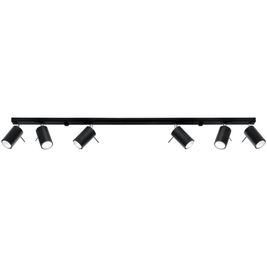 Brilagi -  LED spotlampe ASMUS 6xGU10/7W/230V sort