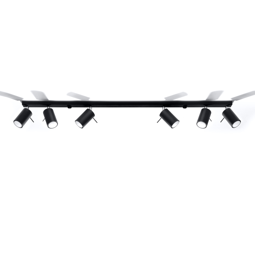 Brilagi -  LED spotlampe ASMUS 6xGU10/7W/230V sort