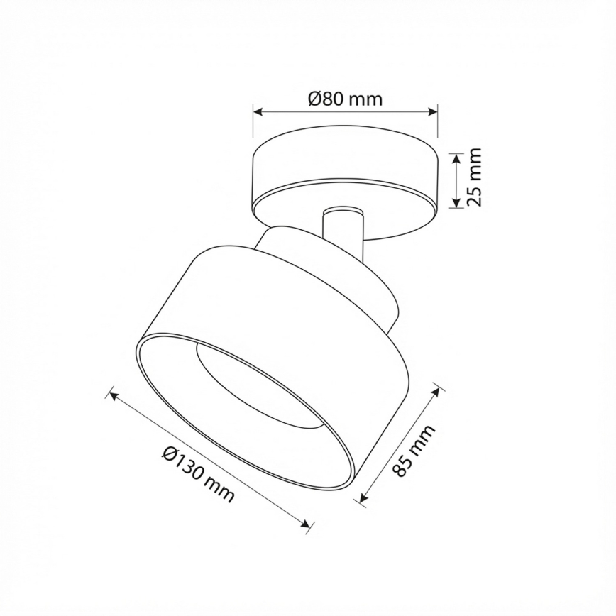 Brilagi - LED Spotlampe AURA LUX 1xGX53/30W/230V pr. 13 cm sort/guld