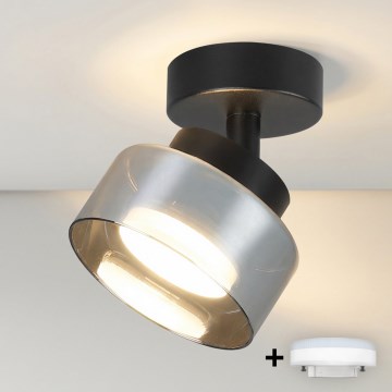 Brilagi - LED Spotlampe AURA LUX 1xGX53/30W/230V Ø 13 cm sort/røgfarvet