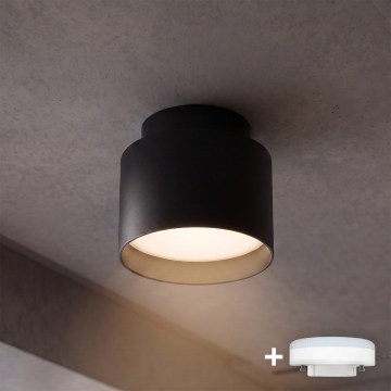 BRILAGI - LED spotlampe BACKLIT 1xGX53/15W/230V + LED/3W Ø 8 cm sort