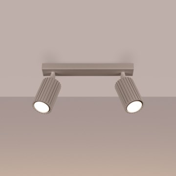 Brilagi - LED-spotlampe CRESTO 2xGU10/10W/230V taupe