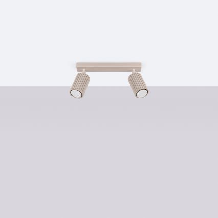 Brilagi - LED-spotlampe CRESTO 2xGU10/10W/230V taupe