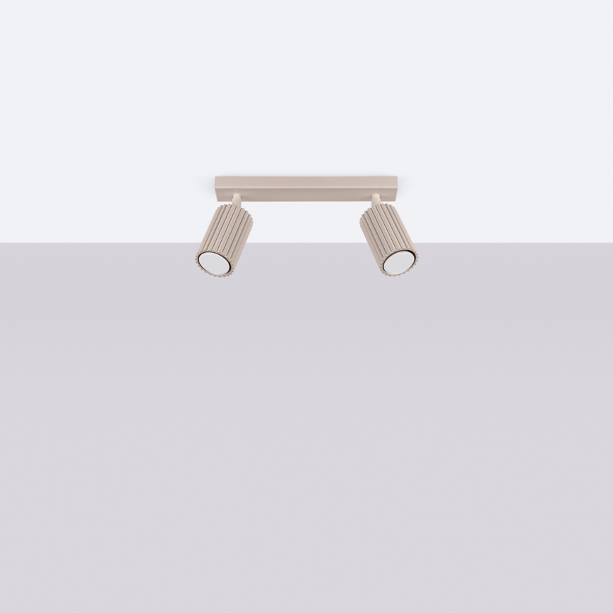 Brilagi - LED-spotlampe CRESTO 2xGU10/10W/230V taupe