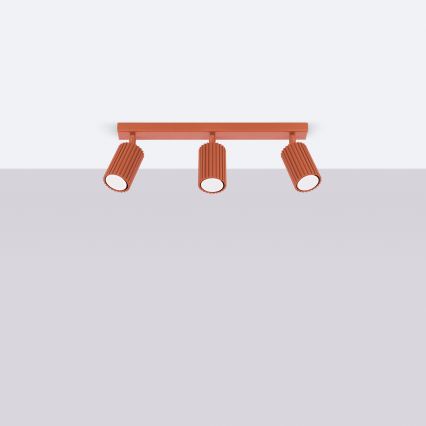 Brilagi - LED-spotlampe CRESTO 3xGU10/10W/230V rød