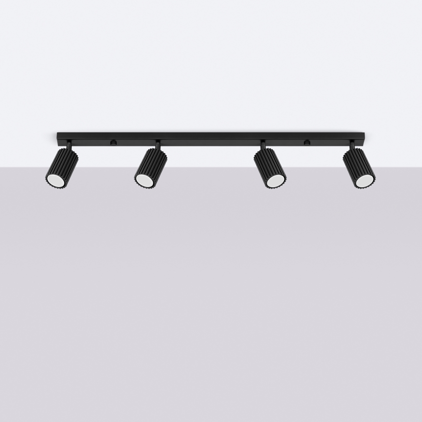 Brilagi - LED-spotlampe CRESTO 4xGU10/10W/230V sort