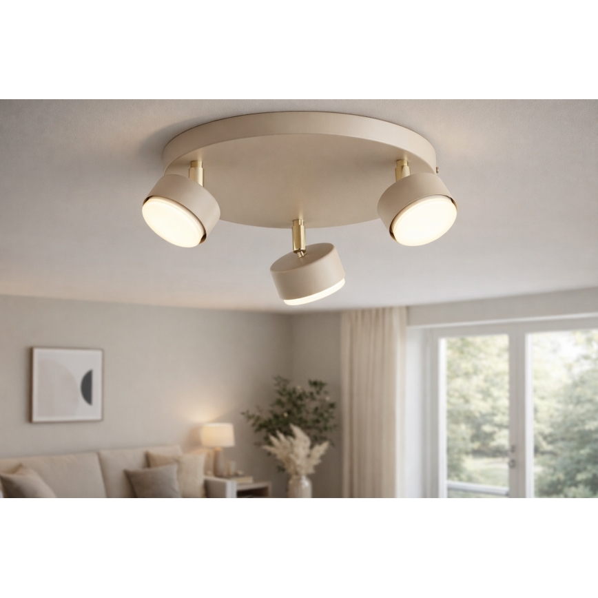BRILAGI - LED spotlampe MONO 3xGX53/30W/230V beige/guld