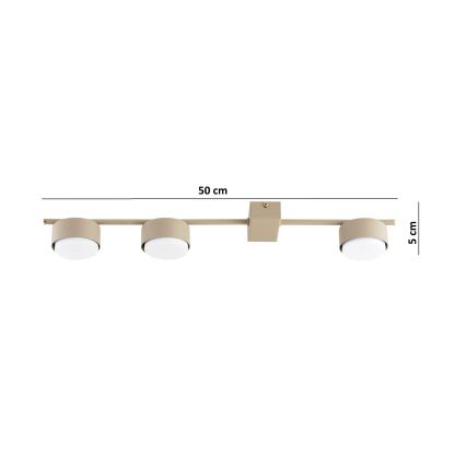 Brilagi - LED spotlampe MONO 3xGX53/30W/230V beige