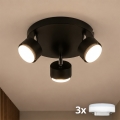 Brilagi - LED spotlampe MONO 3xGX53/30W/230V sort