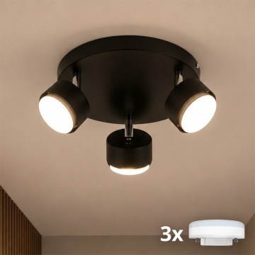 Brilagi - LED spotlampe MONO 3xGX53/30W/230V sort