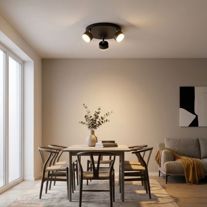 Brilagi - LED spotlampe MONO 3xGX53/30W/230V sort