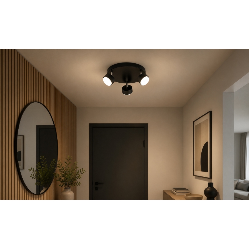 Brilagi - LED spotlampe MONO 3xGX53/30W/230V sort