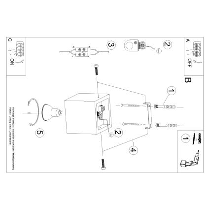 Brilagi -  LED spotlampe MURO 1xGU10/7W/230V beton