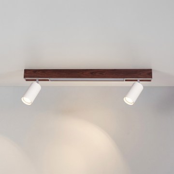 BRILAGI - LED-spotlampe SELE 2xGU10/30W/230V + LED/15W hvid/eg-dekor