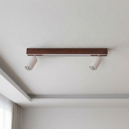 BRILAGI - LED-spotlampe SELE 2xGU10/30W/230V + LED/15W hvid/eg-dekor